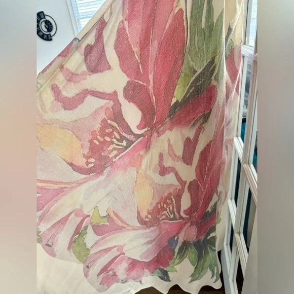 Beige zen garden cream floral print maxi dress, perfect for any formal - Picture 4 of 12